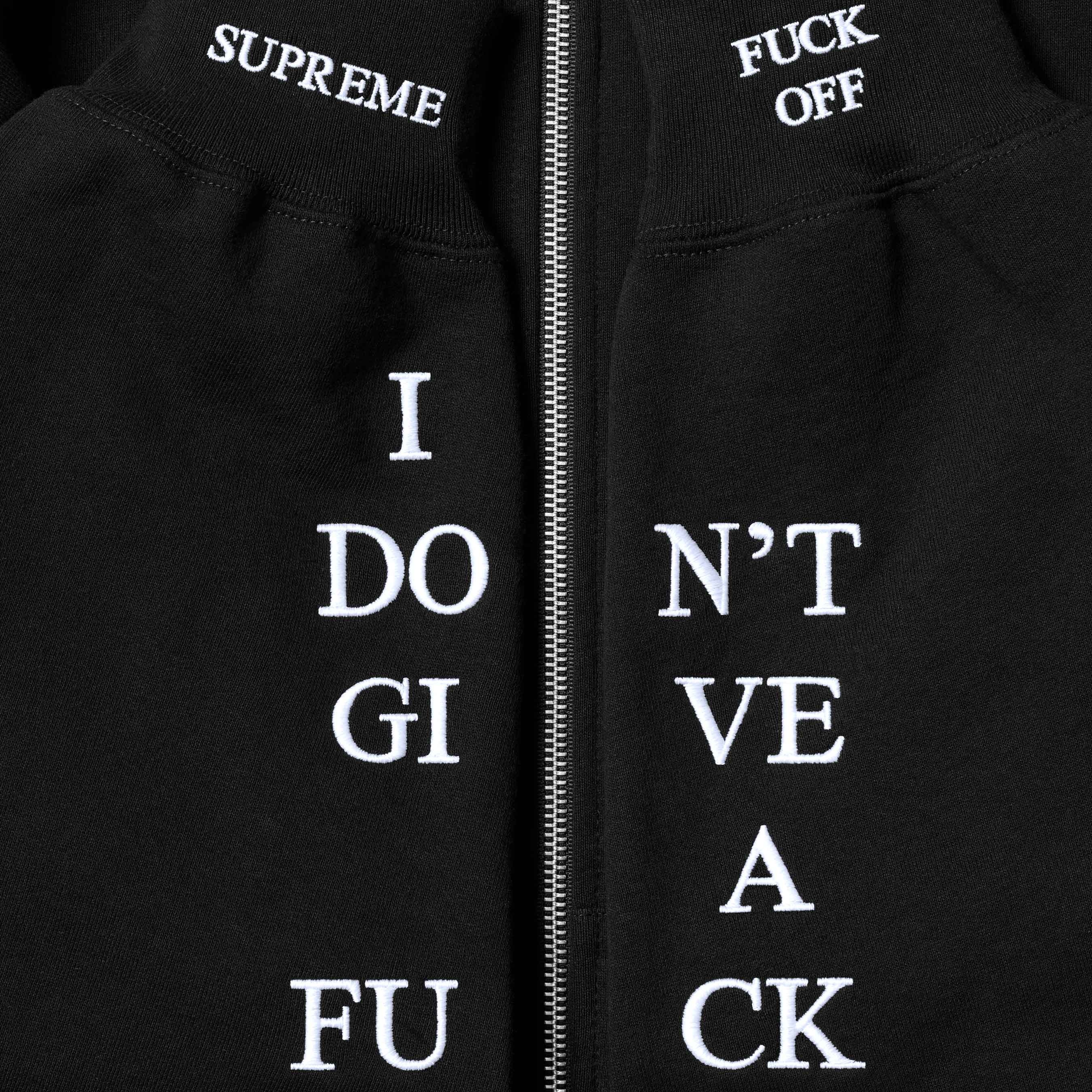 IDGAF Zip Up Hooded Sweatshirt view 7